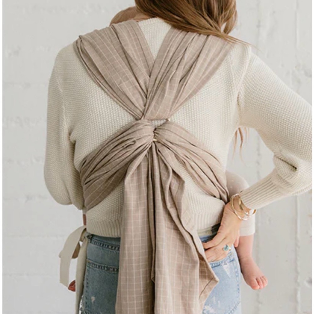 Solly Baby Tan Checkered Wrap